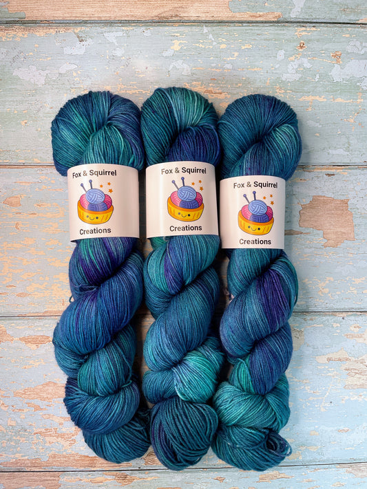 100g Sock Seascape Hand-dyed Yarn
