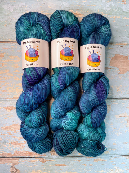 100g Sock Seascape Hand-dyed Yarn