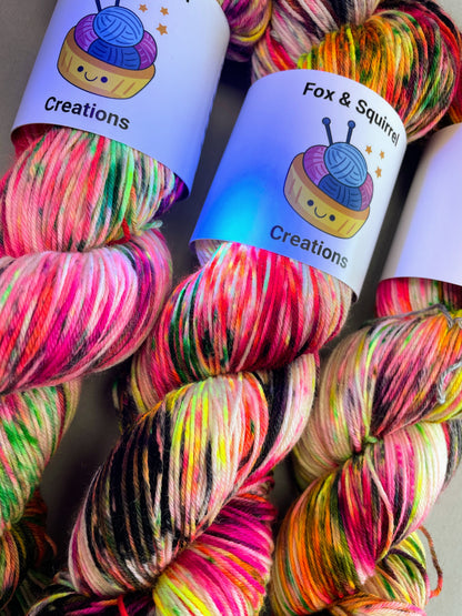 100g Sock Punk Rocker Hand-dyed Yarn