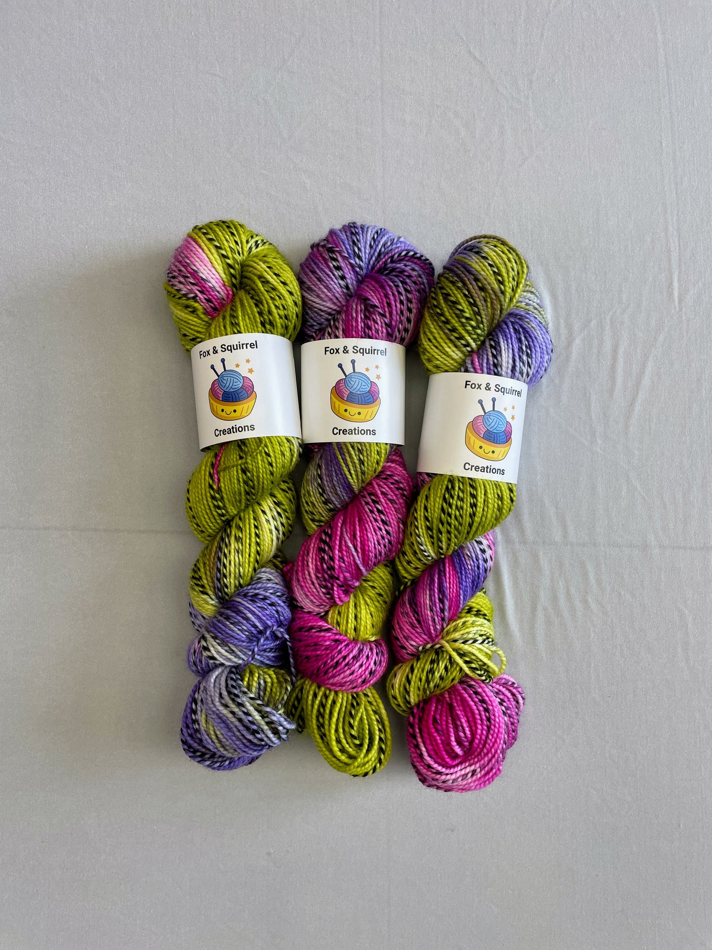 100g DK Zebra Passion Flower Hand-dyed Yarn