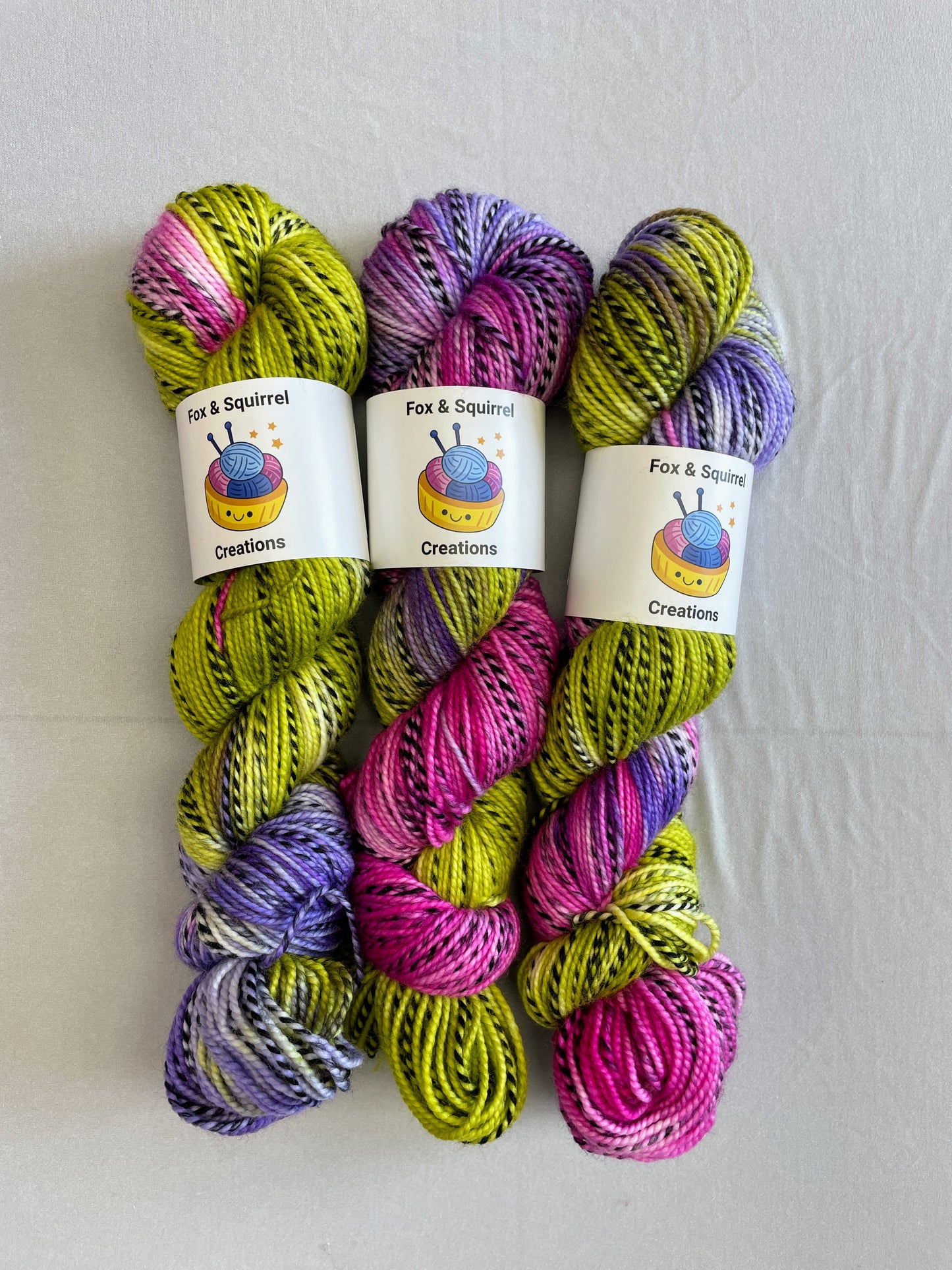 100g DK Zebra Passion Flower Hand-dyed Yarn