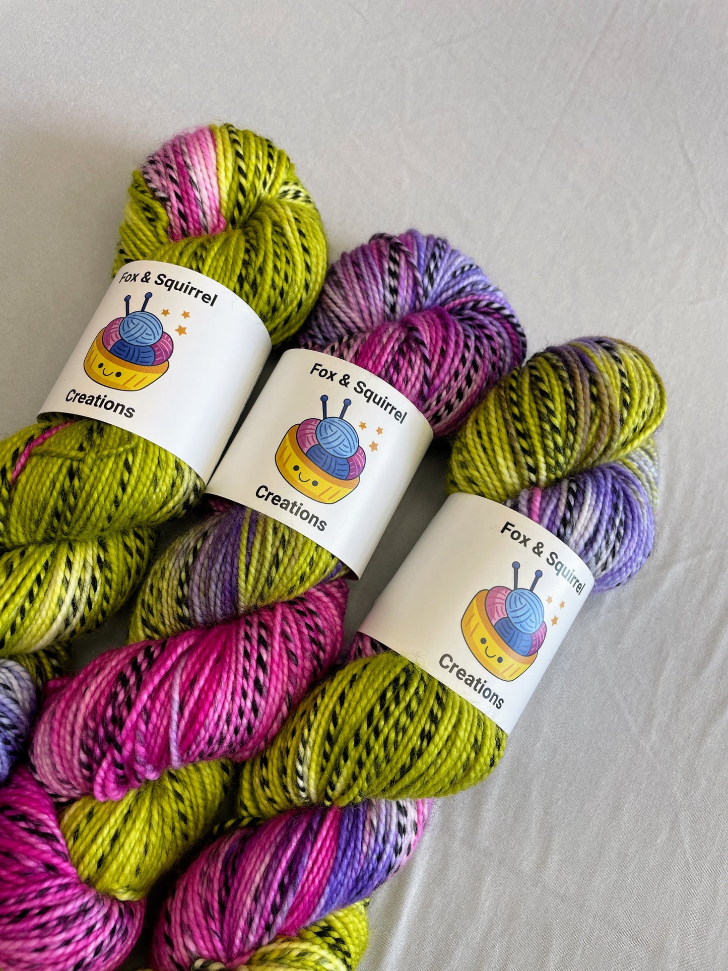 100g DK Zebra Passion Flower Hand-dyed Yarn