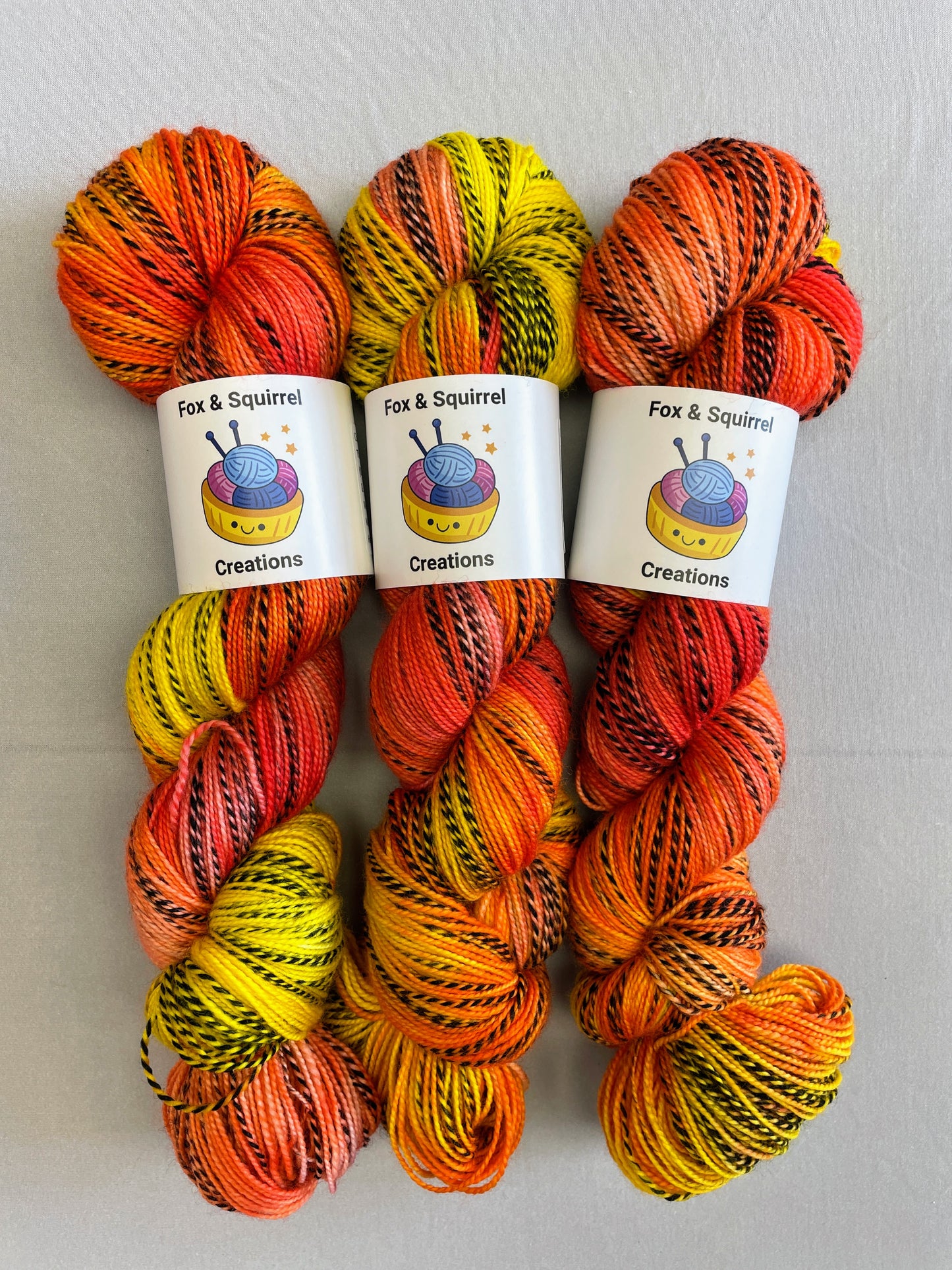 100g DK Zebra Flambé Hand-dyed Yarn