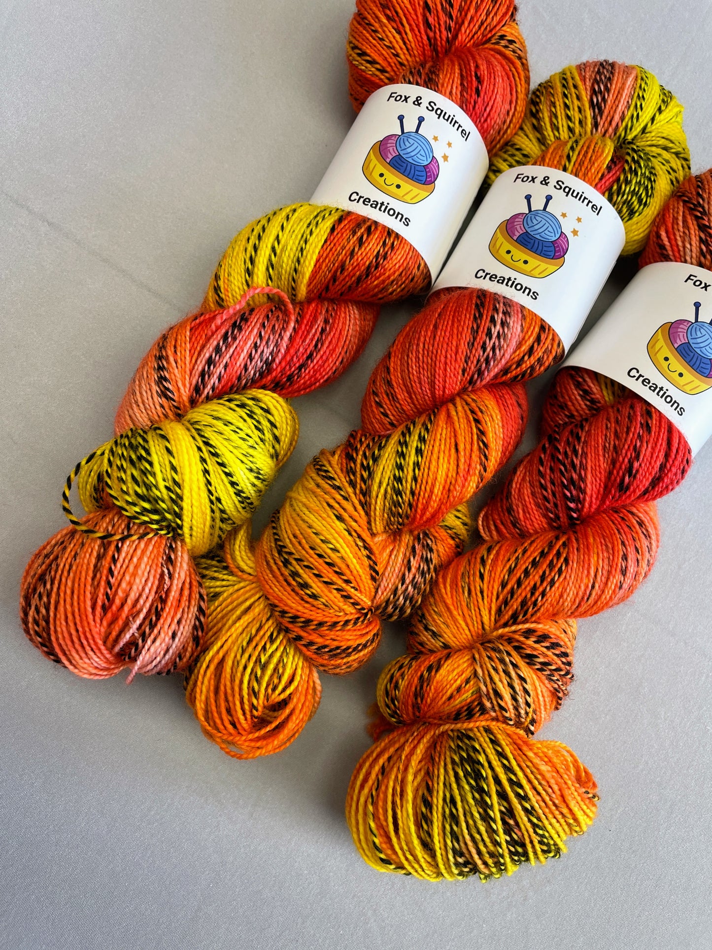100g DK Zebra Flambé Hand-dyed Yarn