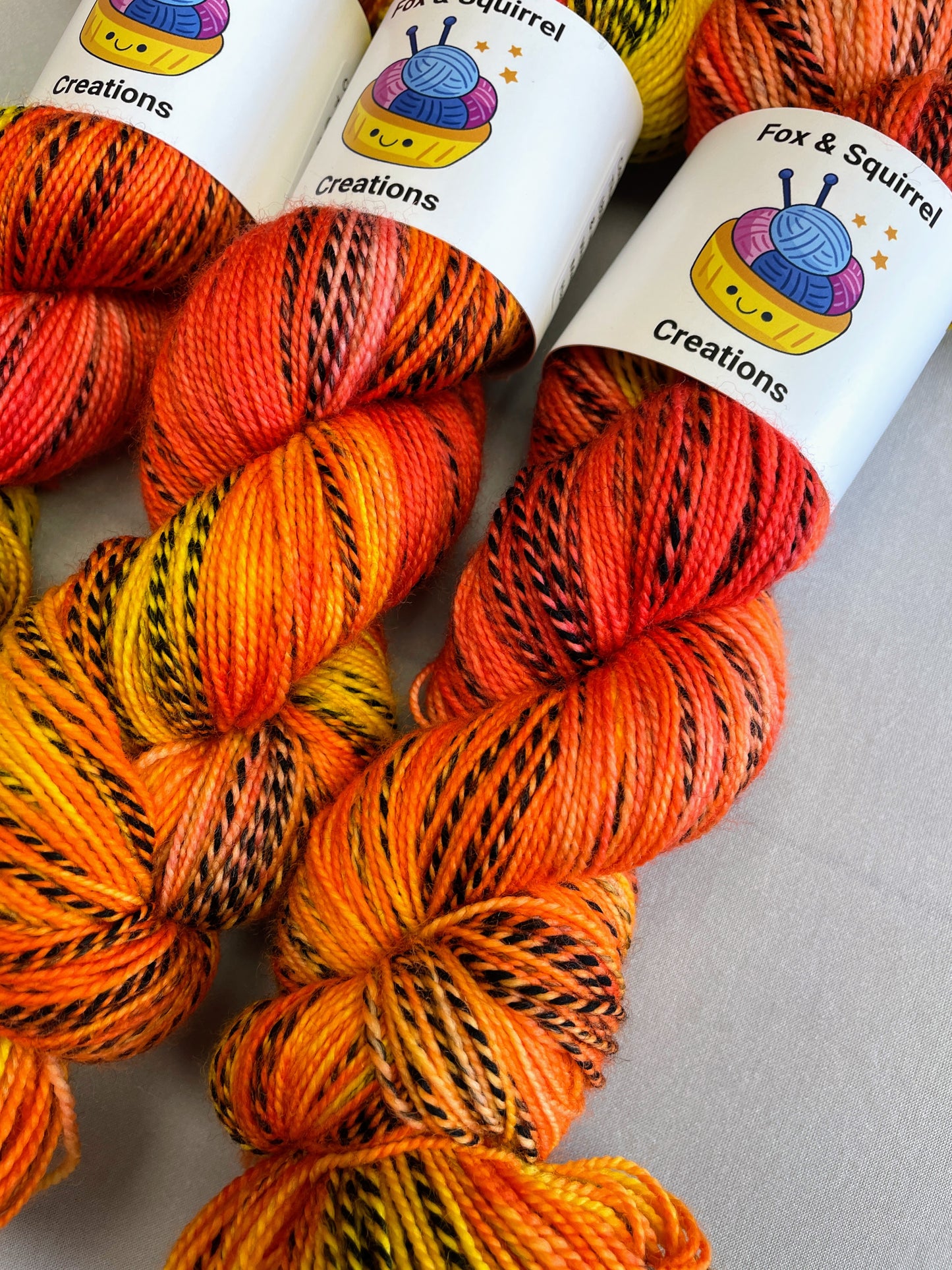 100g DK Zebra Flambé Hand-dyed Yarn