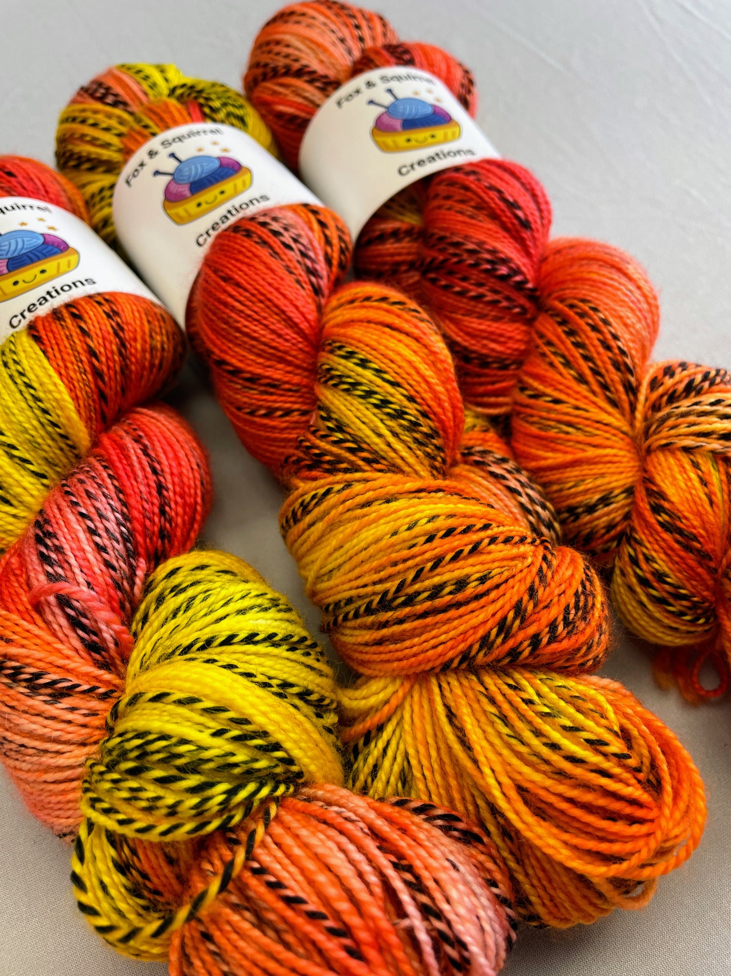 100g DK Zebra Flambé Hand-dyed Yarn