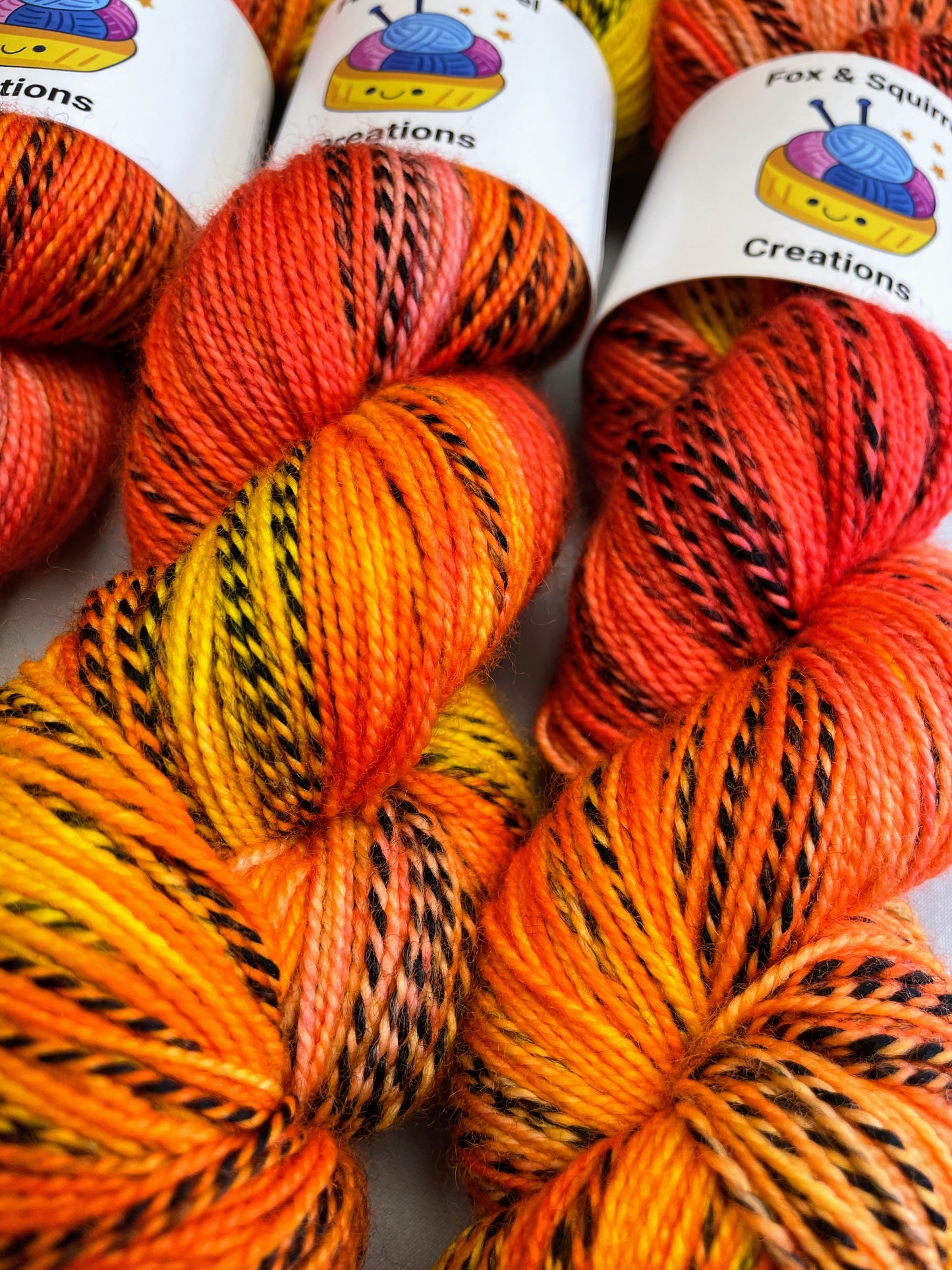 100g DK Zebra Flambé Hand-dyed Yarn