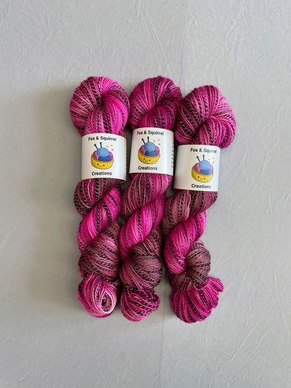 100g DK Zebra Pink Lady Hand-dyed Yarn