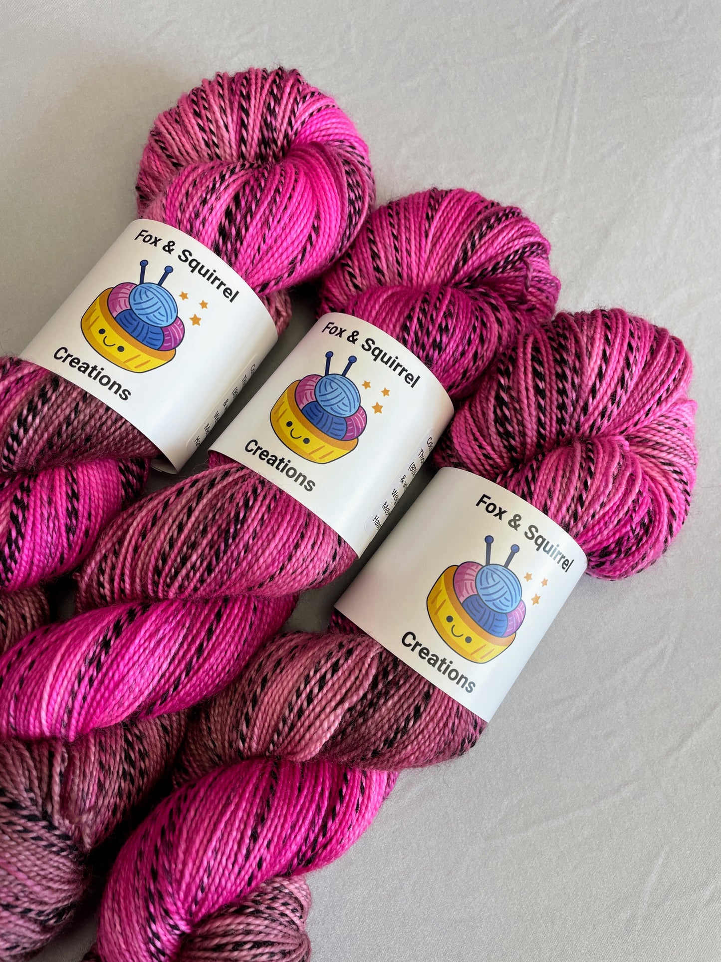 100g DK Zebra Pink Lady Hand-dyed Yarn