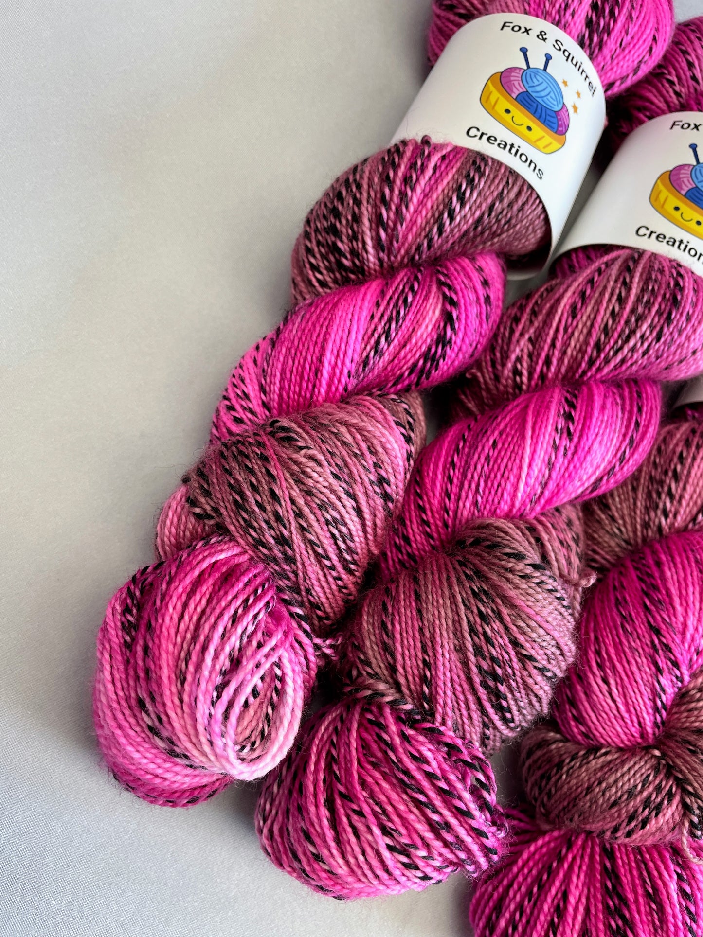 100g DK Zebra Pink Lady Hand-dyed Yarn